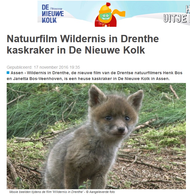 Al snel werd duidelijk dat WILDERNIS IN DRENTHE een kaskraker zou gaan worden…